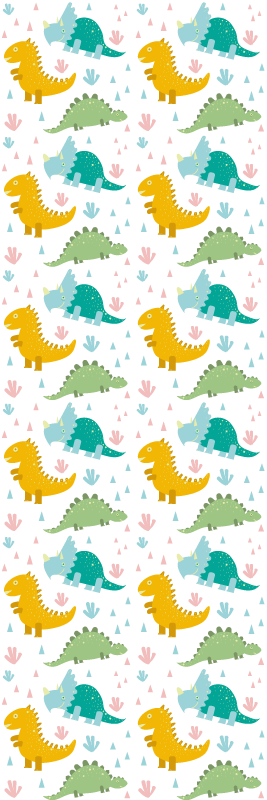Kedves dinoszaurusz mintás vinil szőnyeg hálószoba - TenStickers