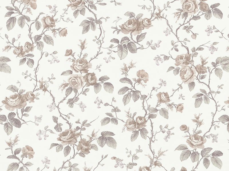 Vintage francia virágos vinil szőnyeg hálószoba - TenStickers