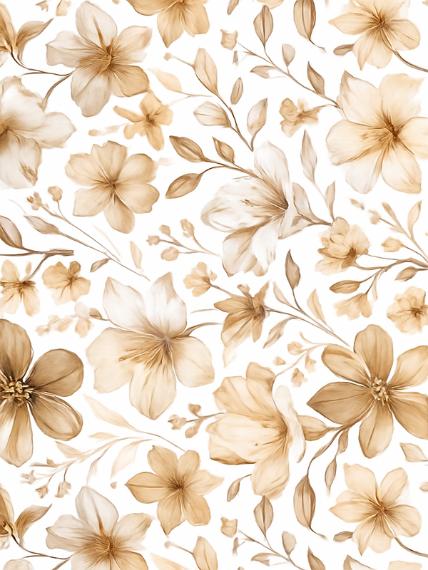 Realisztikus virágmintás vinil szőnyeg hálószoba - TenStickers