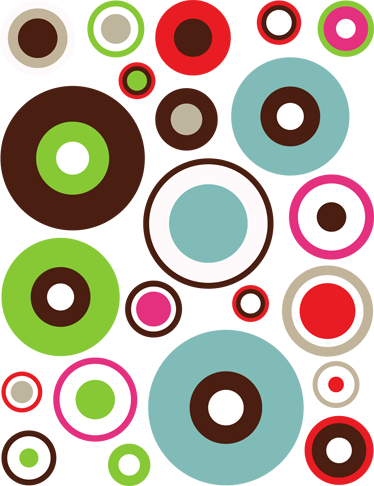 Egyszerű geometriai körök vinil szőnyeg geometriai - TenStickers