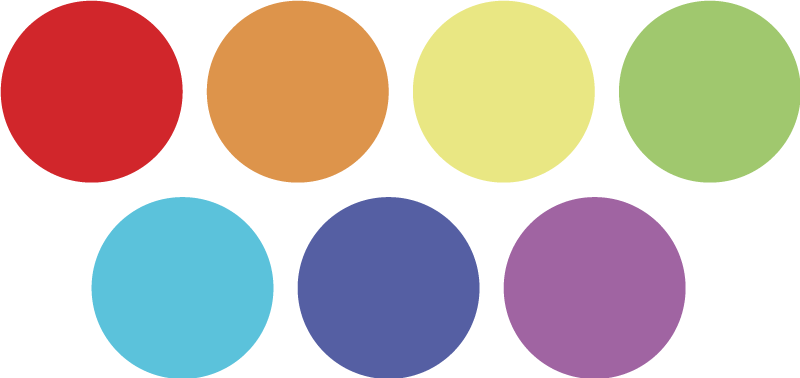 Szivárványos nagy pöttyök vinil szőnyeg geometriai - TenStickers