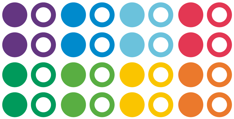 Szivárvány színek körök vinil szőnyeg geometriai - TenStickers