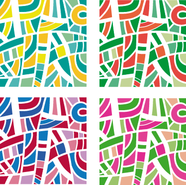 Multicolor csempék vinil szőnyeg geometriai - TenStickers