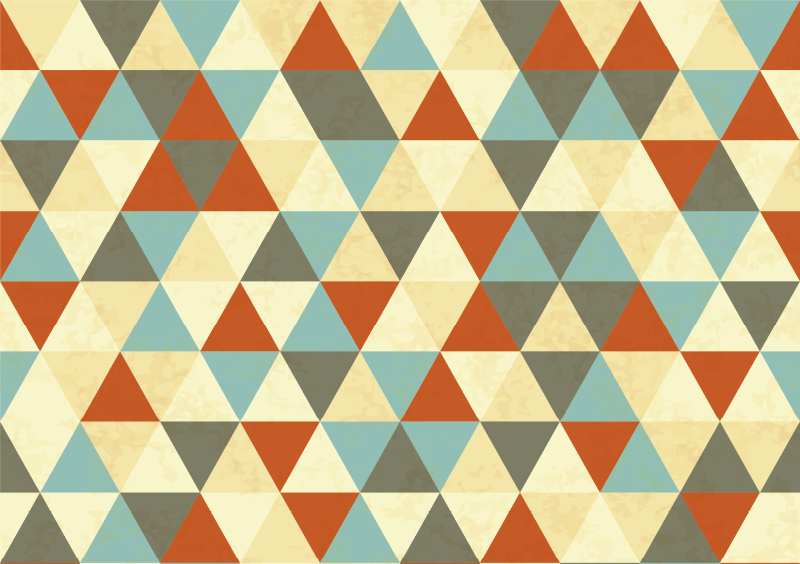 Geometriai vinil szőnyeg színes háromszög mintával - TenStickers