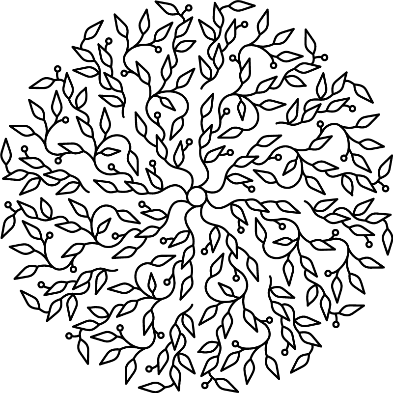 Életfának absztrakt vinil szőnyeg geometriai - TenStickers