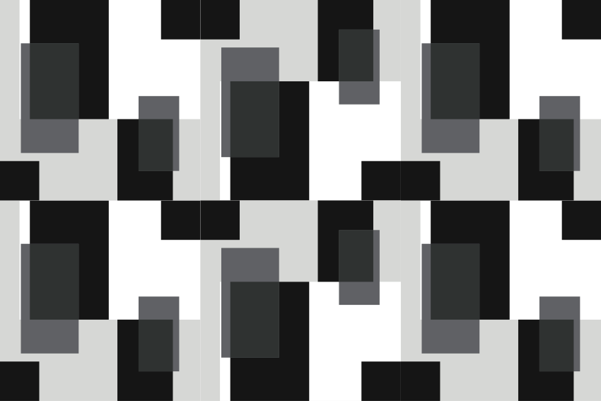 Fekete-fehér színblokkok vinil szőnyeg geometriai - TenStickers