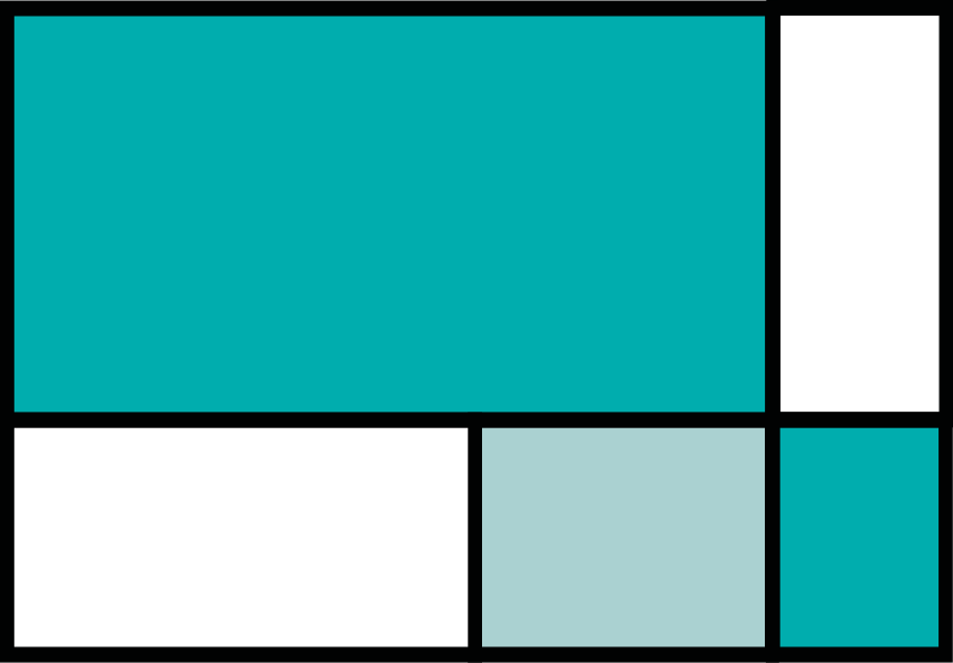 Zöld négyzet színblokkok vinil szőnyeg geometriai - TenStickers