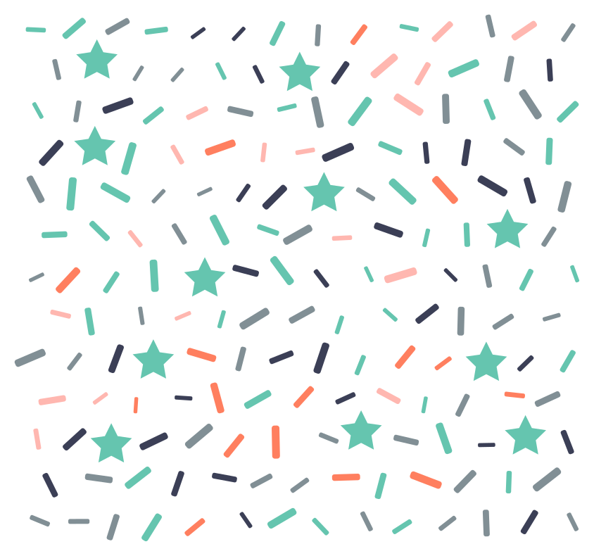 Csillagok és szórt konfetti vinil szőnyeg geometriai - TenStickers