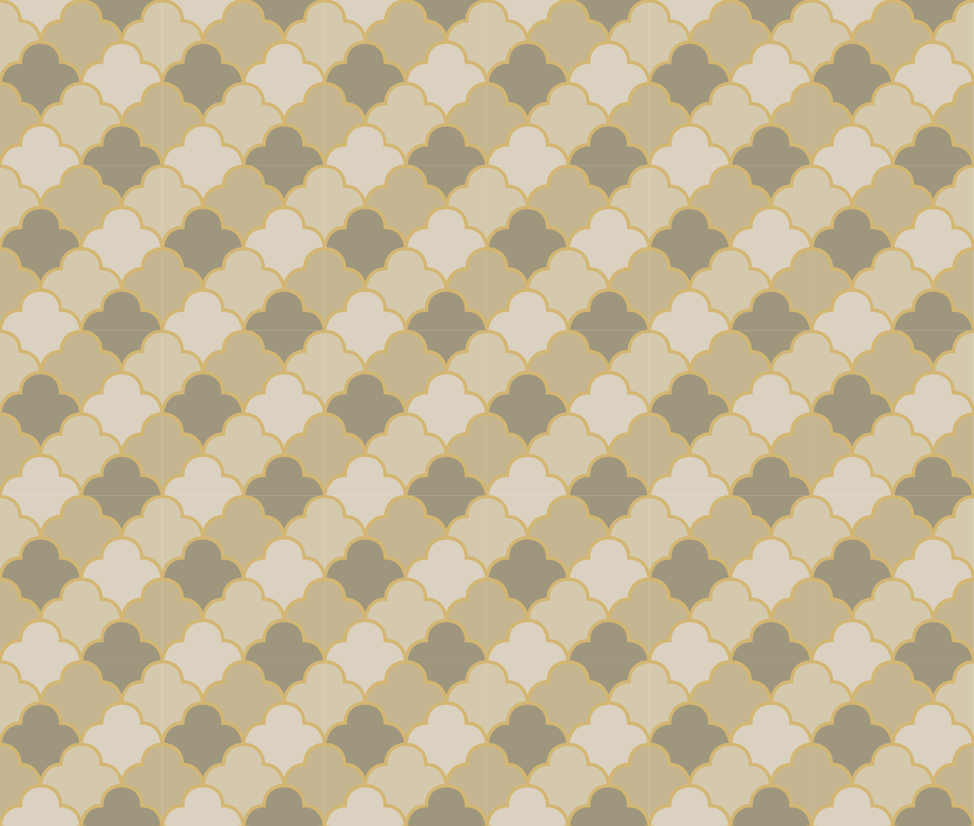 Geometriai vinil szőnyeg bézs art deco mintával - TenStickers