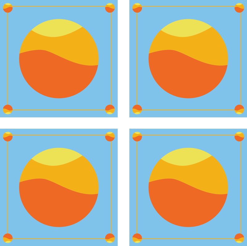 Színes geometrikus körök vinil szőnyeg geometriai - TenStickers