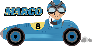 F1 autós vinil szőnyeg gyerekeknek - TenStickers