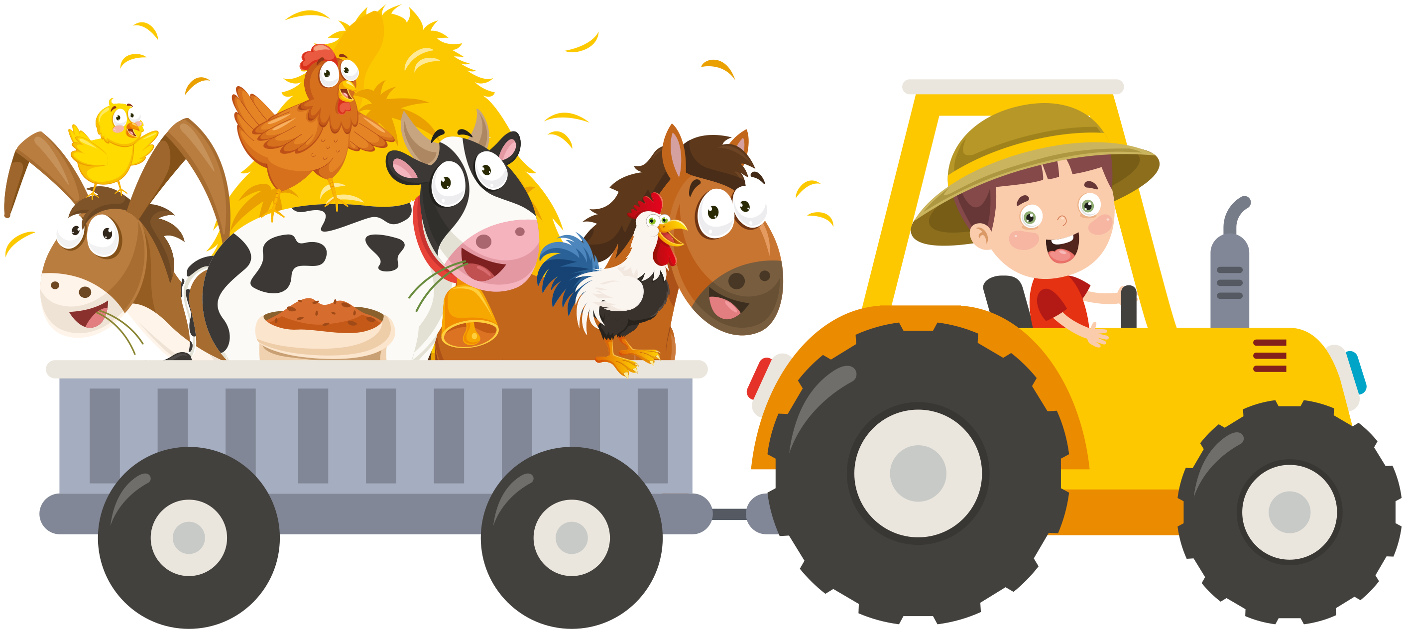 Kis farmer állatokkal vinil szőnyeg gyerekeknek - TenStickers
