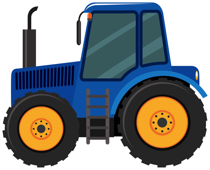 Kék traktor vinil szőnyeg gyerekeknek - TenStickers