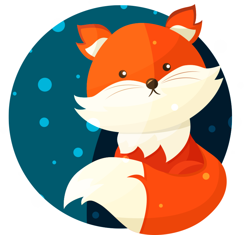 Aranyos róka mintás vinil szőnyeg gyerekeknek - TenStickers