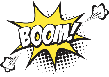 Pattogó onomatopoeia vinil szőnyeg gyerekek - TenStickers
