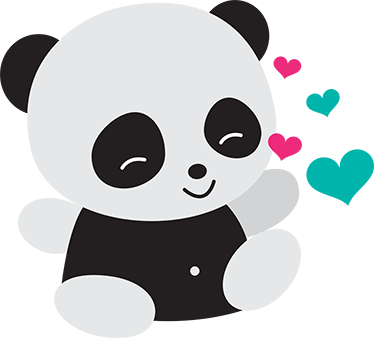 Aranyos panda medve vinil szőnyeg gyerekeknek - TenStickers