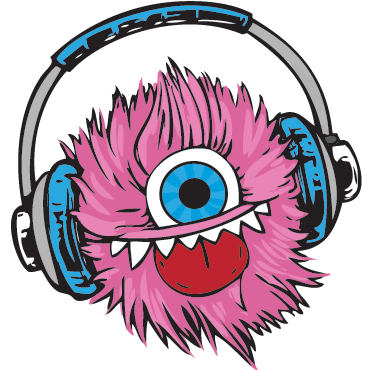 Rózsaszín szőrös szörny vinil szőnyeg gyerekeknek - TenStickers