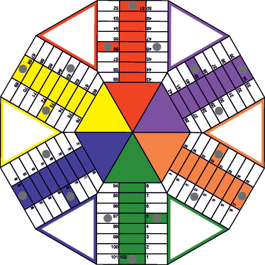 Geometrikus parchis táblás vinil szőnyeg gyerekeknek - TenStickers
