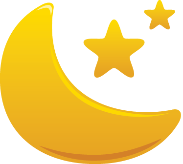 Félhold és csillagok vinil szőnyeg gyerekeknek - TenStickers