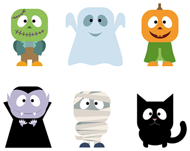 Halloween szörny matricák vinil szőnyeg gyerekeknek - TenStickers