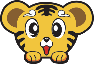 Boldog tigris vinil szőnyeg gyerekeknek - TenStickers