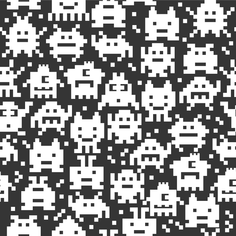 Videójáték szörnyek vinil szőnyeg gyerekeknek - TenStickers