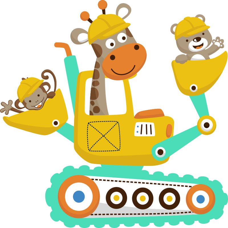 Vinil szőnyeg gyerekek állatos mintával - TenStickers