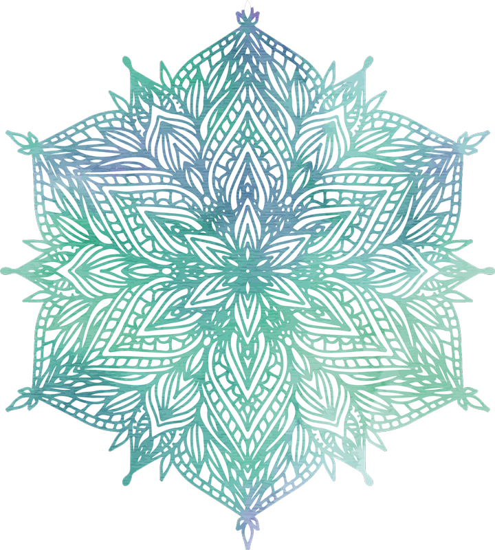 Türkiz mandala vinil szőnyeg hálószoba - TenStickers