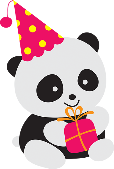 Ajándékos kis panda vinil szőnyeg gyerekeknek - TenStickers