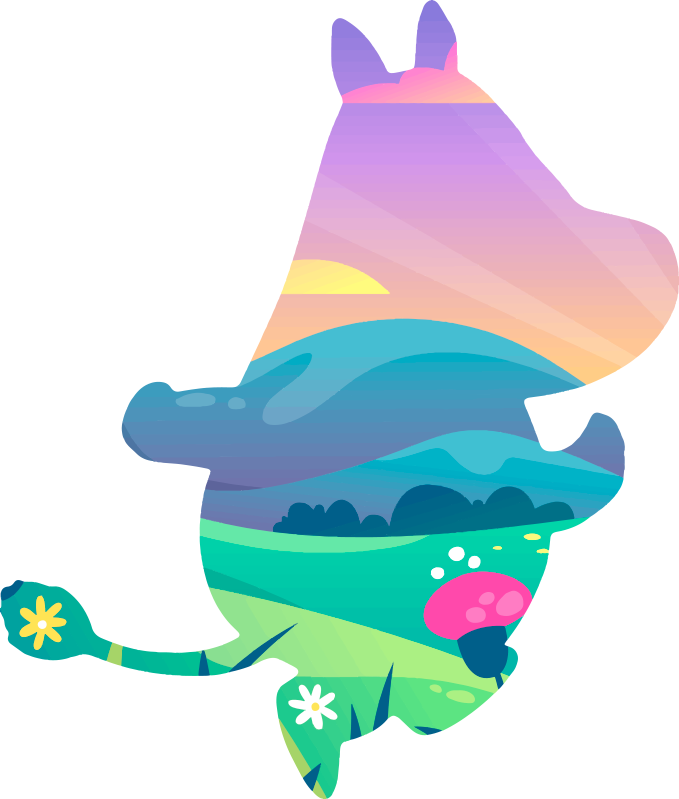 Mumin világ vinil szőnyeg gyerekeknek - TenStickers