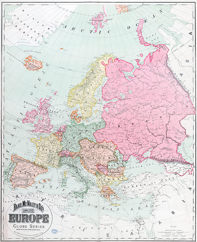 Vinil szőnyeg világtérkép 1900-as európai térkép - TenStickers