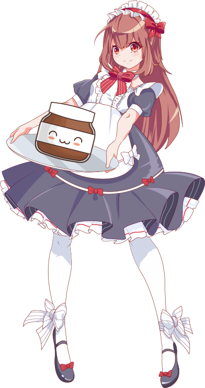 Anime lány nutellával vinil szőnyeg gyerekeknek - TenStickers