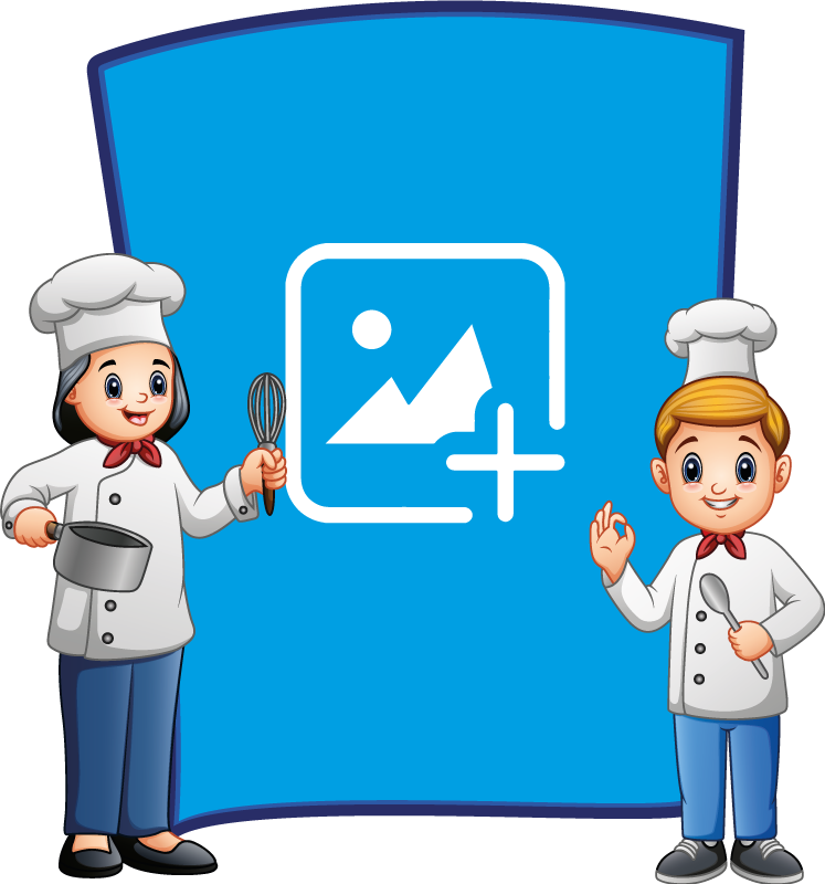 Gyerek chef fényképkeret vinil szőnyeg gyerekeknek - TenStickers