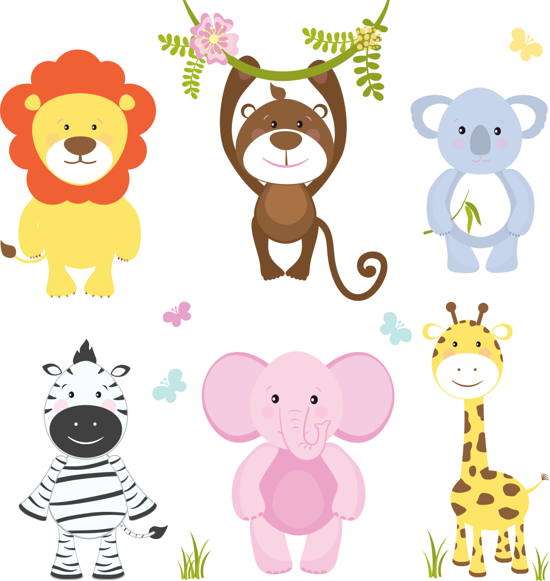 Színes kisállatok vinil szőnyeg gyerekeknek - TenStickers