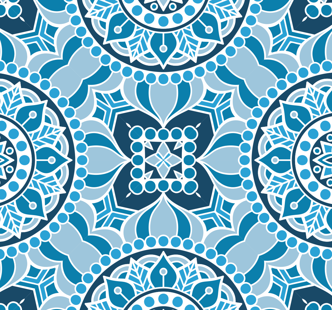 Mandala stílusú fürdőtapéta vinil szőnyeghez - TenStickers
