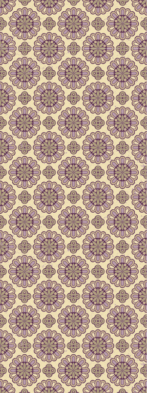 Lila etnikai stílusú mandala vinil szőnyeg fürdőhöz - TenStickers