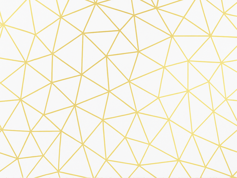 Arany geometriai prizmás mozaik vinil szőnyeg - TenStickers