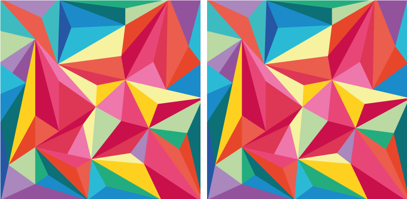 Többszínű geometrikus mintás vinil szőnyeg fürdőhöz - TenStickers