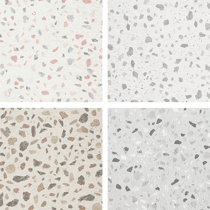 Terrazzo mintás vinil szőnyeg konyha - TenStickers
