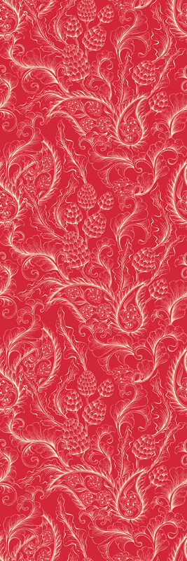 Paisley illusztrációs vinil szőnyeg konyha - TenStickers