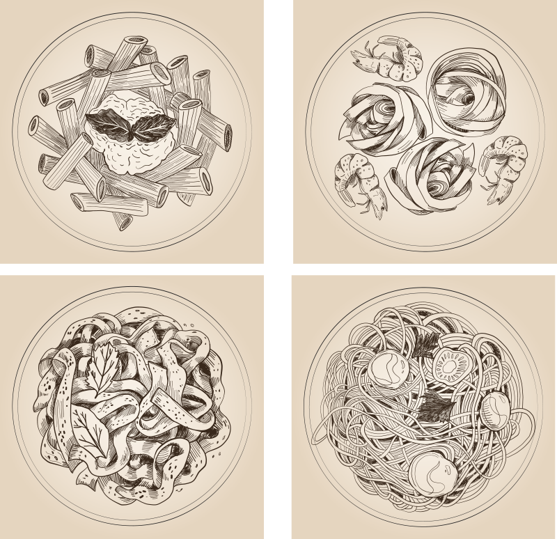 Ornamentális tányérok vinil szőnyeg konyha - TenStickers