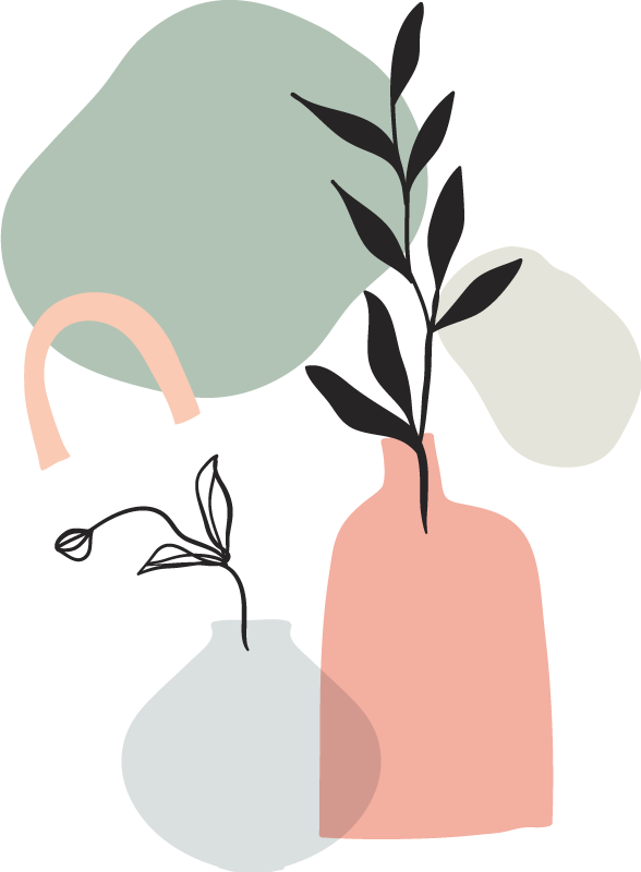 Minimalista színes levelek vinil szőnyeg konyha - TenStickers