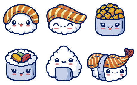 Cuki sushi vinil szőnyeg konyha - TenStickers
