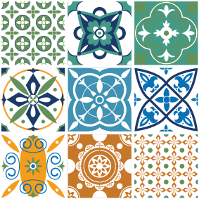 Vinil szőnyeg konyha porcelán csempe keverék - TenStickers