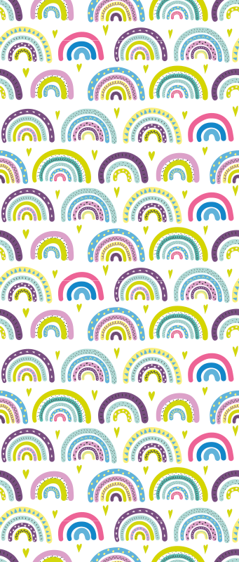 Színes absztrakt szivárvány mintás vinil szőnyeg hálószoba - TenStickers
