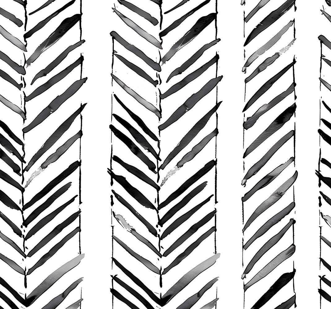 Vinil szőnyeg tanulmány fekete-fehér geometrikus mintával - TenStickers