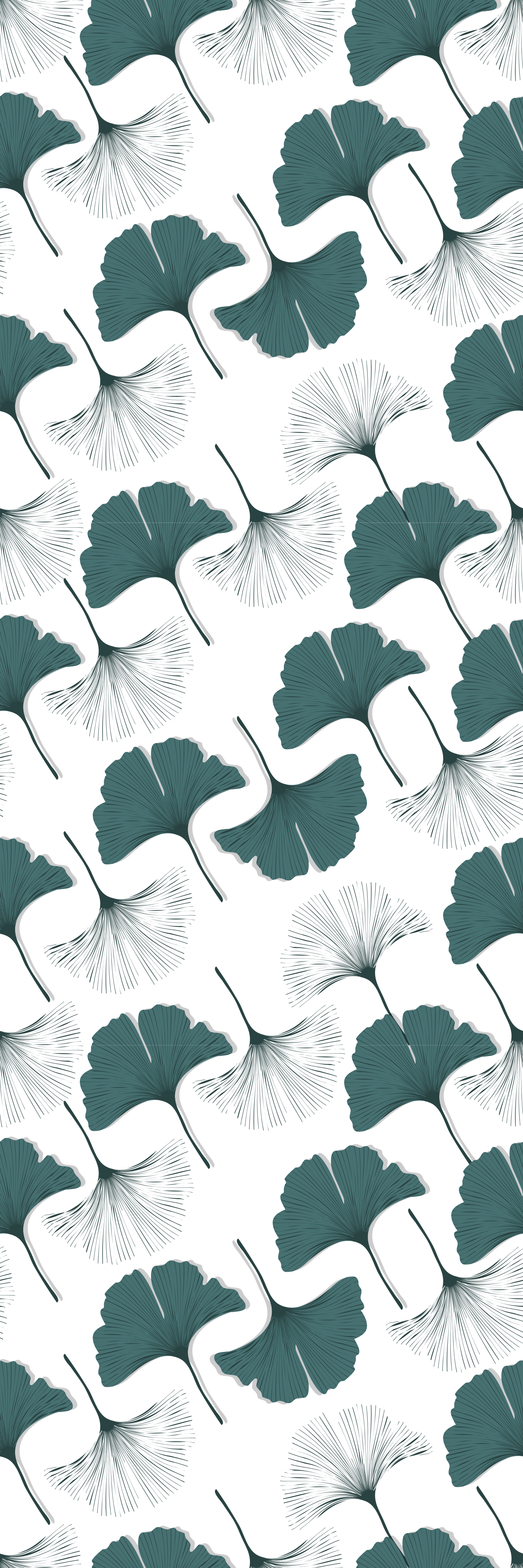 Ginkgo levelek mintás vinil szőnyeg tanulmány - TenStickers