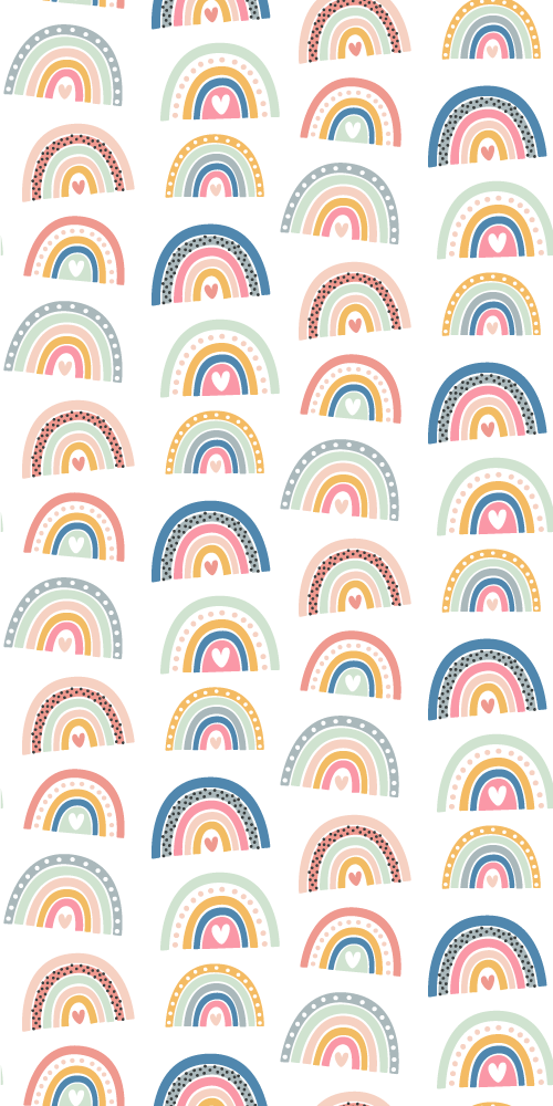Színes minimalista szivárvány mintás vinil szőnyeg hálószoba - TenStickers