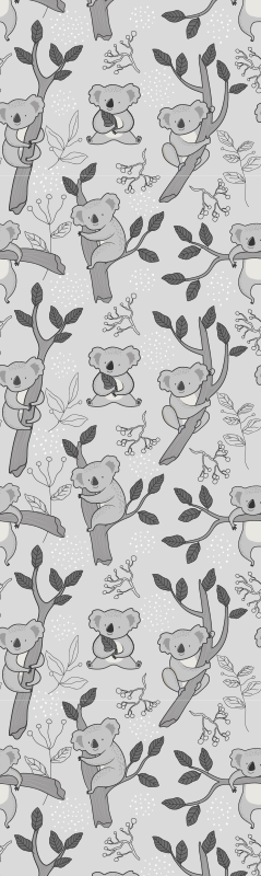 Szürke koala mintás vinil szőnyeg hálószoba - TenStickers