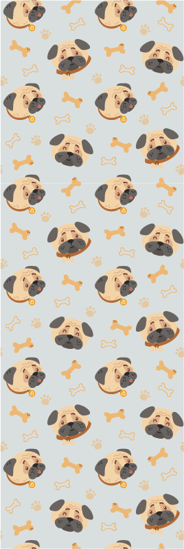 Vinil szőnyeg hálószoba bulldog kölykök mintával - TenStickers